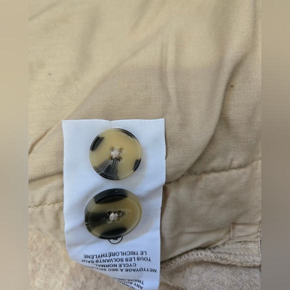 HUNTER 100% Merino Wool Beige Button Up Jacket. Size Medium - Picture 11 of 14